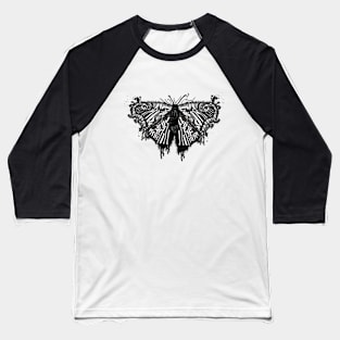 Butterfly black tattoo design illustration Baseball T-Shirt